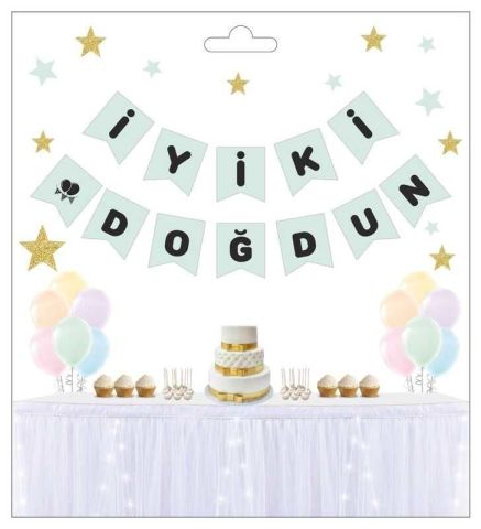 FLAMA İYİKİ DOĞDUN MAKARON SU YEŞİLİ PK:1 KL:300