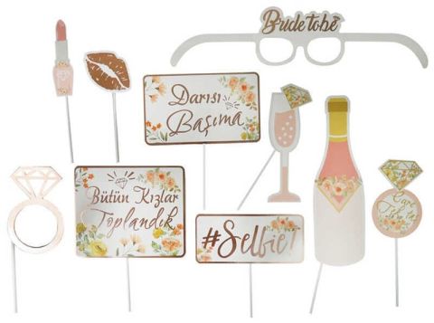 10 LU KONUŞMA BALONU SETİ BRIDE TO BE ALTIN
