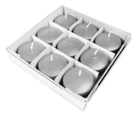 9 LU MUM TEALIGHT YÜZEN MUM GÜMÜŞ