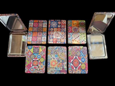 12'li Büyüteçli Dikdörtgen Cep Aynası