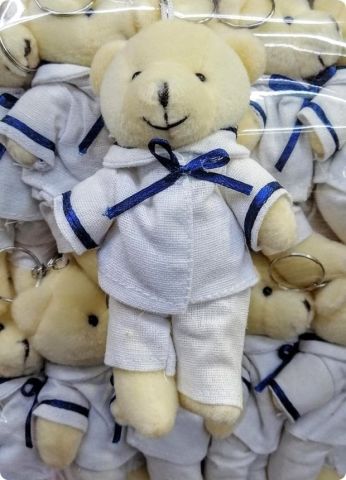 12 li 12 cm Denizci Peluş Ayıcık Anahtarlık