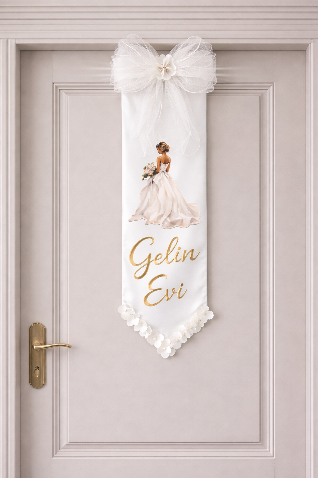 Çift taraflı  gelin evi kapiı süsü fiyonku