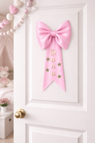 Saten tek etekli kapı süsü fiyonku