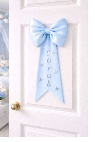 Saten tek etekli kapı süsü fiyonku