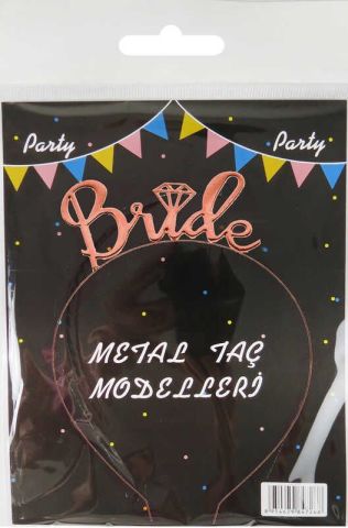 TAÇ BRIDE PIRLANTALI METAL ROSE GOLD