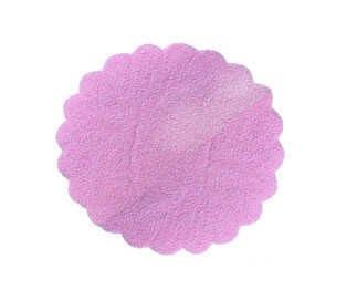 100 LÜ 18CM ORGANZE KARLI YUVARLAK TÜL PEMBE