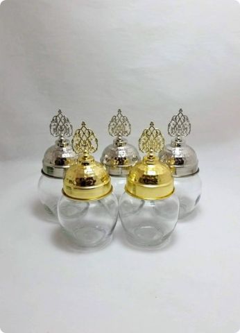10 Lu Metal Tepelikli 210 CC Cam Yumurta Kavanoz 10 lu