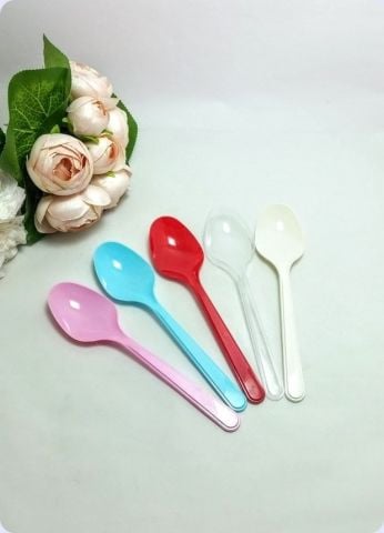 Plastik Renkli Kaşık 25 li