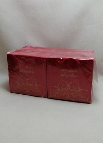 50 Li 11x11 Cm Kına Gecesi Karton Çanta Poşet
