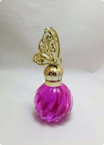 12 Li 3 boyutlu Pvc Kelebek Tepelikli Burgu Cam Top Kolonya Şişesi