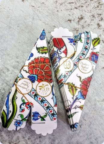 Karton Mini Çini Desenli Mevlüt Külahı