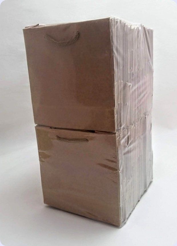 50 Li 11x11 Cm Kraft Karton Çanta Poşet