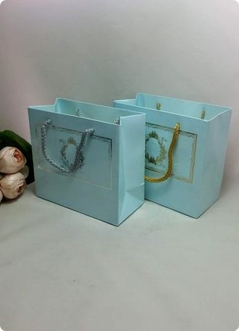 10 Lu (18x16 Cm) Körüklü,Baskılı, İpli,Erkek Bebek Şekeri Karton Çanta, Poşet