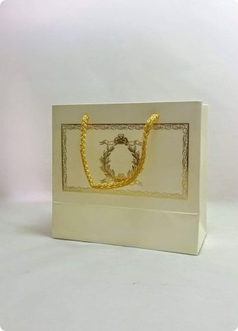 10 Lu (18x16 Cm) Körüklü,Baskılı, İpli, Karton Çanta, Poşet
