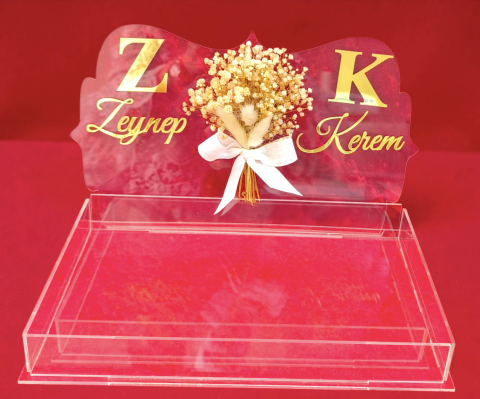 İsme özel pleksi çikolata kutusu