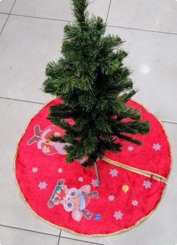 Kadife Lüks Çam Ağacı Altı Örtüsü (70cm)