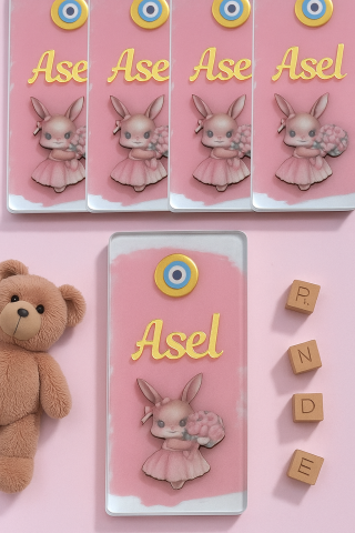 Dikdörtgen pleksi üzeri kabartmalı bebek hediyelik