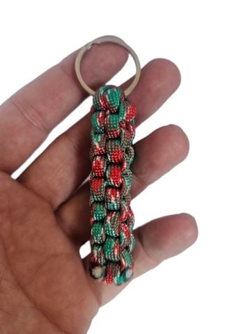 Yılbaşı Desenli Paracord Anahtarlık (Paraşüt İpinden)