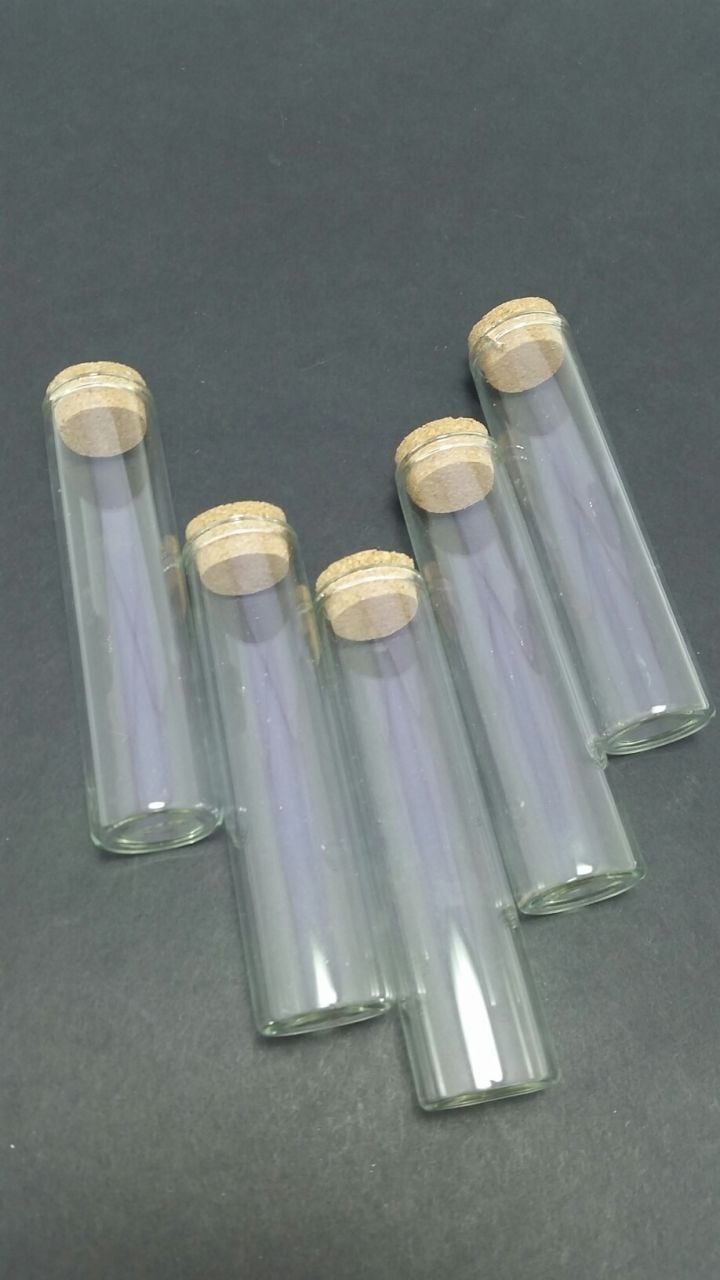 12 Cm Mantar Tıpalı Deney Tüp şişe