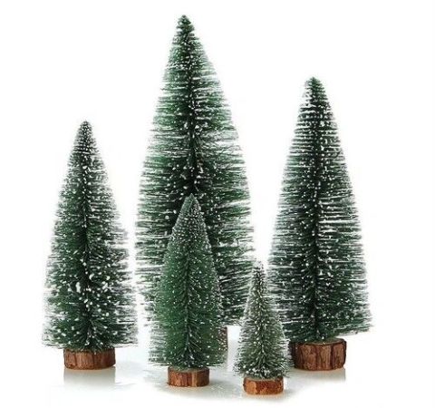 25 cm Mini Masaüstü Karlı Yılbaşı Çam Ağacı