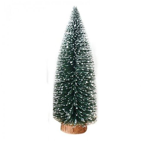15 cm Mini Masaüstü Karlı Yılbaşı Çam Ağacı