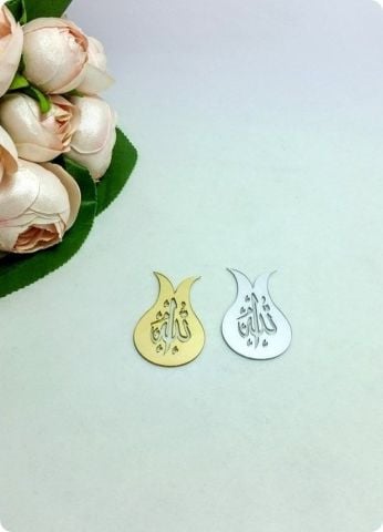 25 Ad Lale Pleksi Ayna Süsleme Allah Yazılı
