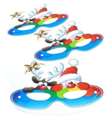 5 Li Noel Baba & Geyik li Parlak Maske