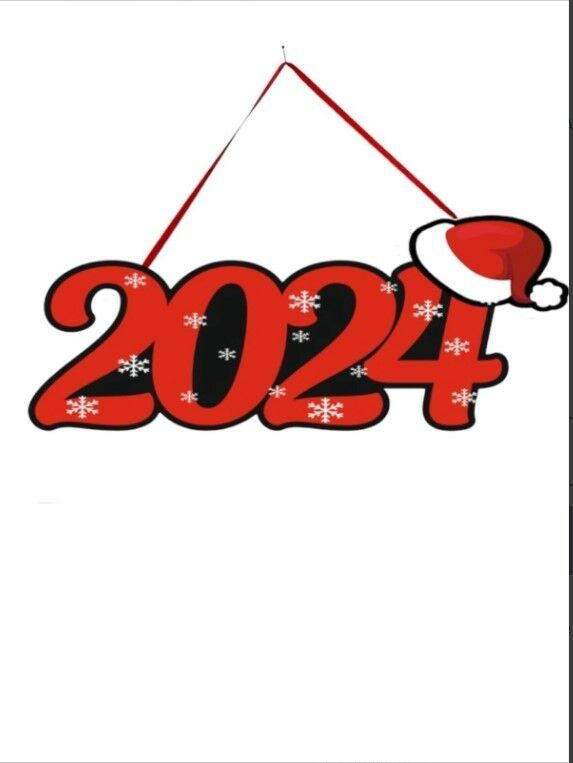 Şapkalı Ahşap 2024 Yazısı (40*20cm)