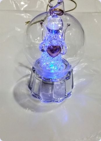 Işıklı Melek Top Küre Cam fanus