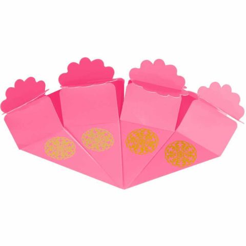 24 lü Karton Şeker,Lokum Külahı PEMBE