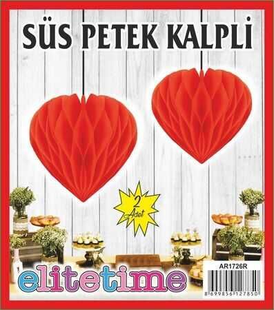 KALPLİ SÜS PONPON 2 Lİ SET KIRMIZI