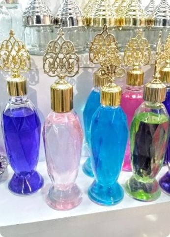 60 Adet Metal Tepelikli Cam Vazo Kolonya Şişe