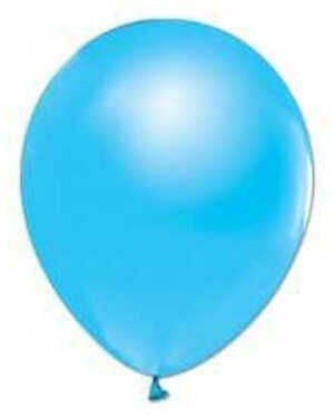 100 LÜ BALON 12'' BASKISIZ METALİK AÇIK MAVİ