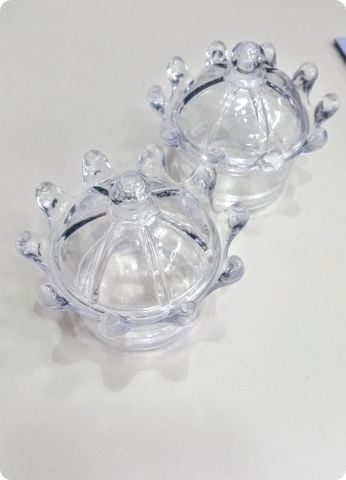 12 li Plastik Taç Şeffaf Kutu