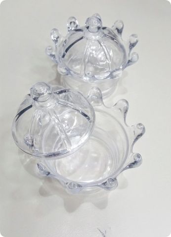 12 li Plastik Taç Şeffaf Kutu