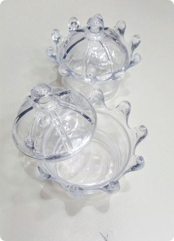 12 li Plastik Taç Şeffaf Kutu