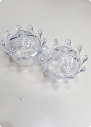 12 li Plastik Taç Şeffaf Kutu