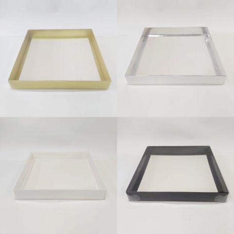 35x35x5 cm Altı Karton Üstü Asetat Kutu