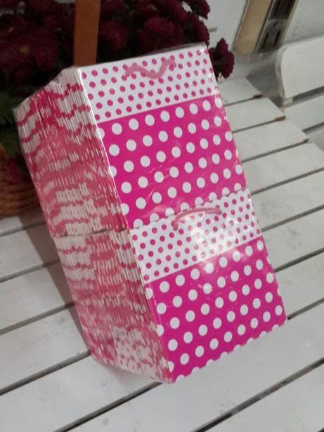 50 Li 11x11 Cm (Beyaz,Altın,Fuşya,Pembe,Mavi)Körüklü Karton Çanta
