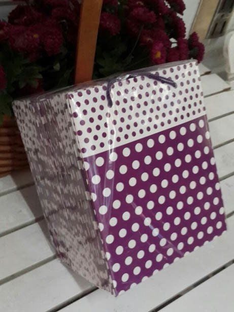 25 Li 14x17 Cm (Mor,Kırmızı,Pembe,Siyah) Körüklü Karton Çanta / Poşet