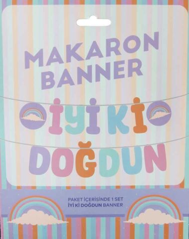 FLAMA İYİKİ DOĞDUN MAKARON KALİGRAFİ