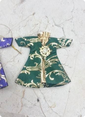 10 lu Kumaş Kaftan Kese (Kuruyemiş, Çerezlik, Kına, Sünnet)