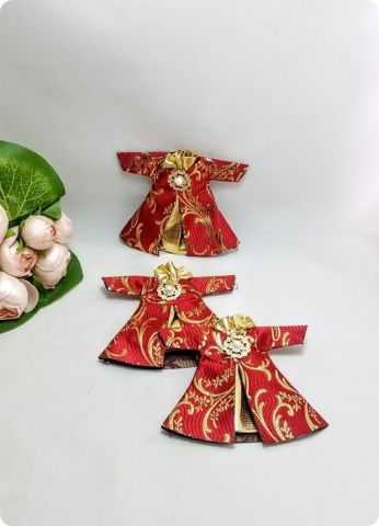 10 lu Kumaş Kaftan Kese (Kuruyemiş, Çerezlik, Kına, Sünnet)