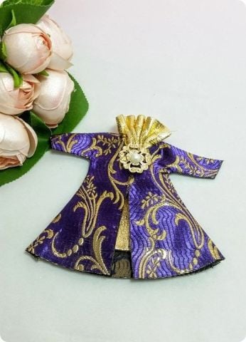 10 lu Kumaş Kaftan Kese (Kuruyemiş, Çerezlik, Kına, Sünnet)