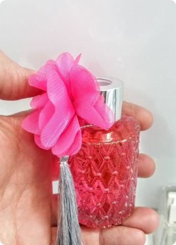 20 Adet Silindir Kristalize Desenli Kolonya / Koku şişesi Altın Kapak