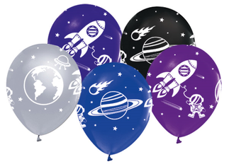 100 LÜ BALON ASTRONOT UZAY ÇEPEÇEVRE BASKILI