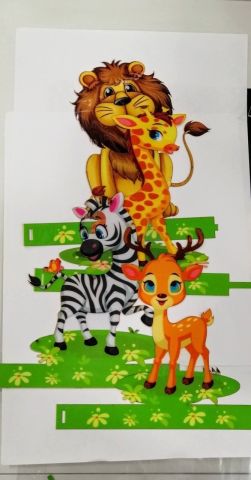 4 lü Pvc Safari Konseptli Ayakta Figürler
