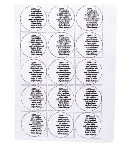 6 Cm Şeffaf Etiket (15 Adet)