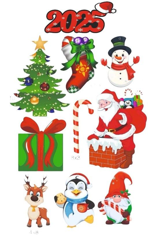 10 lu Ahşap 2026 Yılbaşı Ağaç Süsü