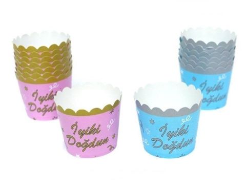 25 li Mat İyi ki Doğdun Cup Cake kabı